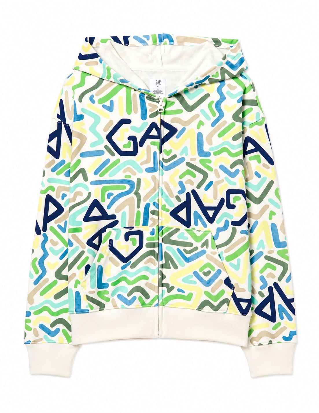 Gap Erkek Çocuk Relaxed Fit Geometrik Baskılı Fermuarlı Hırka 6-16 Yaş ÇOK RENKLİ