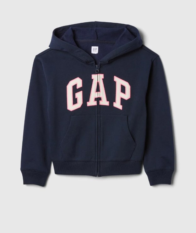 Gap Kız Çocuk İçi Şardonlu Kapşonlu Basic Ceket 4-16 Yaş LACİVERT