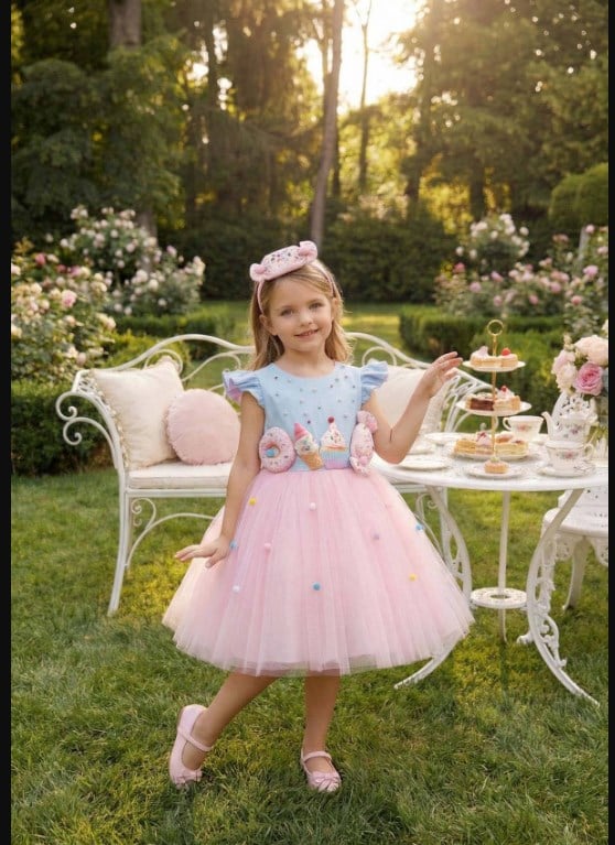 KIZ ÇOCUK 36092PR CANDY SUGAR ABİYE