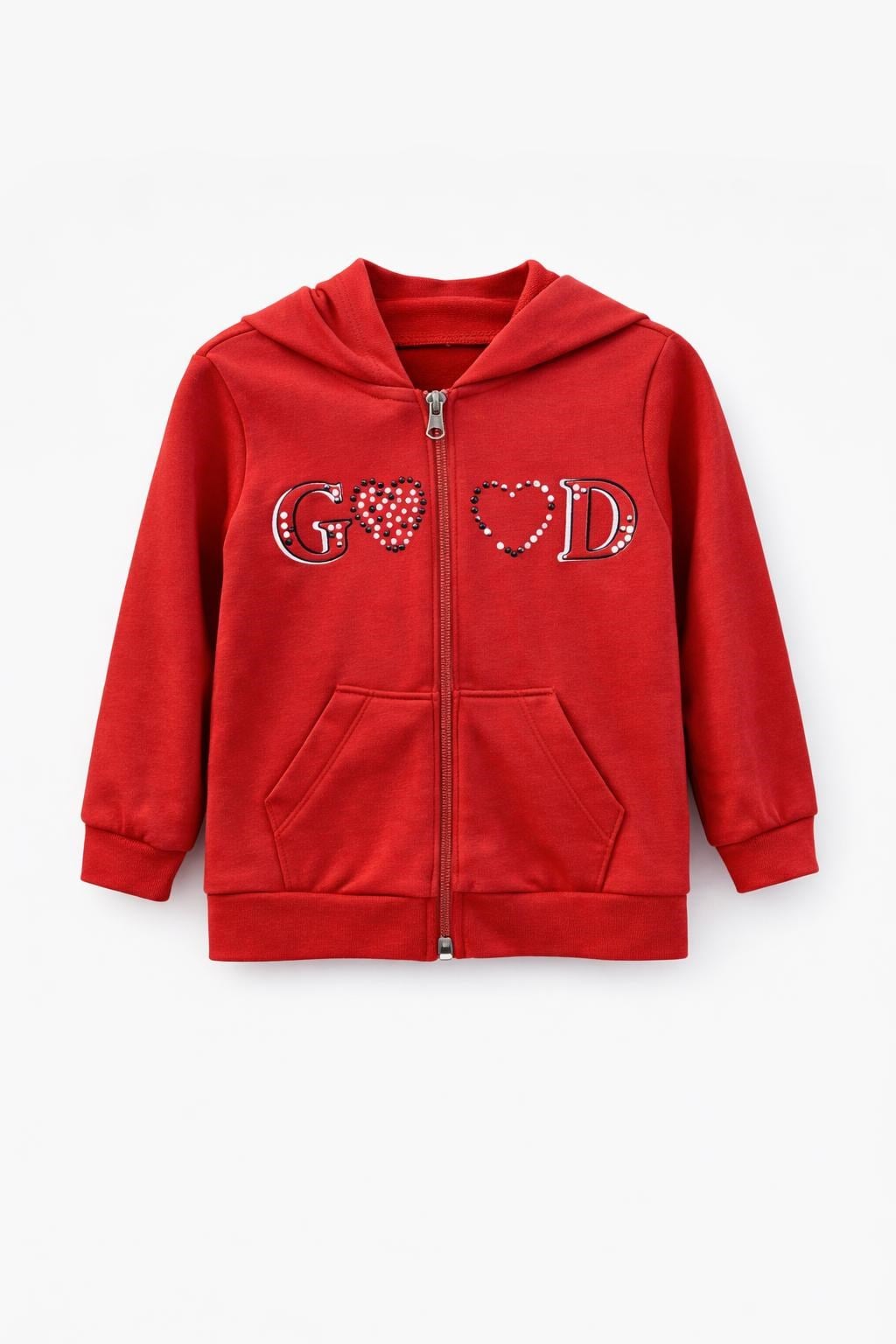 KIZ ÇOCUK GOOD BASKI KAPÜŞONLU HIRKA GK1113