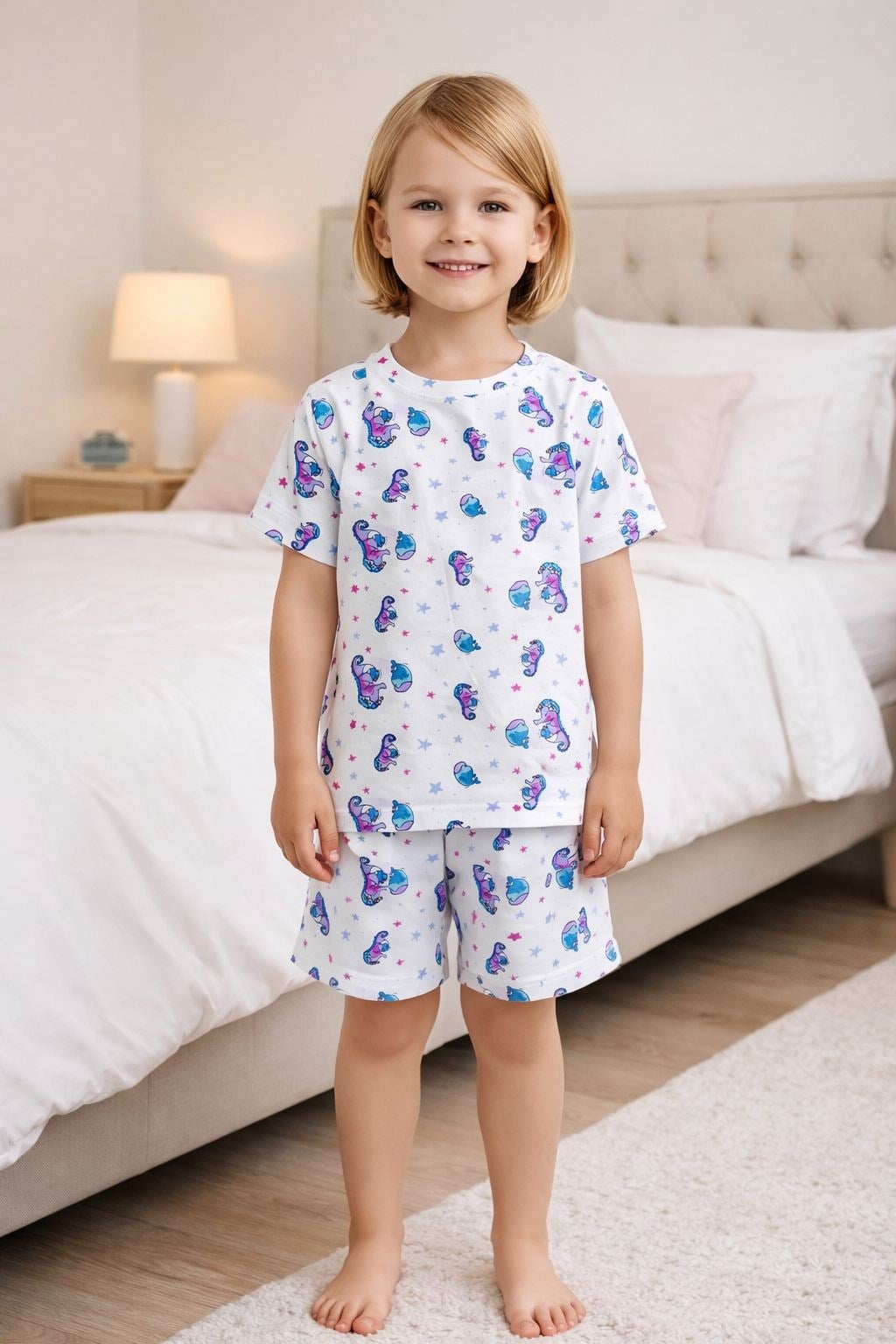 KIZ DENİZATI BASKILI ŞORTLU PİJ. TK. GK3712