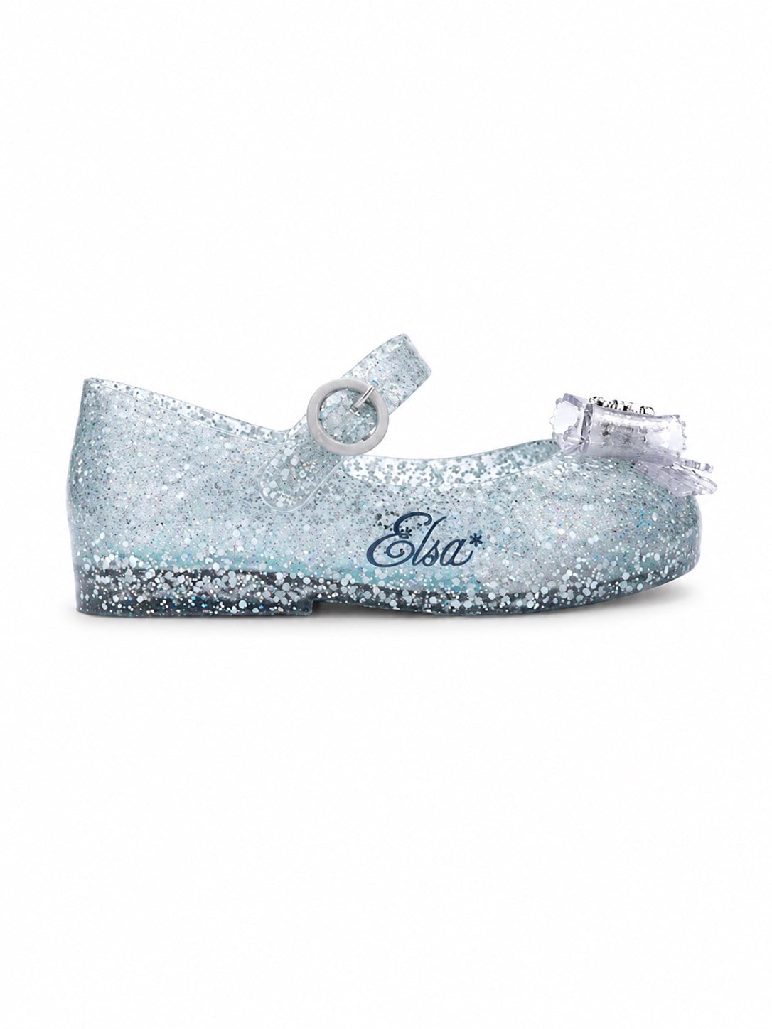 Mini Melissa Sweet Love + Disney Princess Elsa Kız Çocuk Simli Babet 21-27 MAVİ