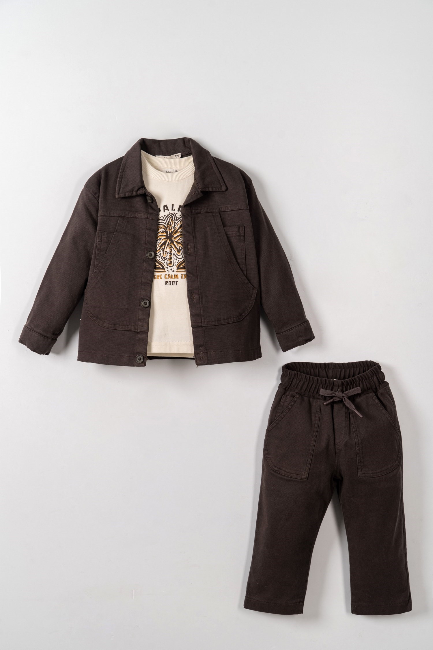 NK 41622-Calm Ceket 1/4 KAHVE