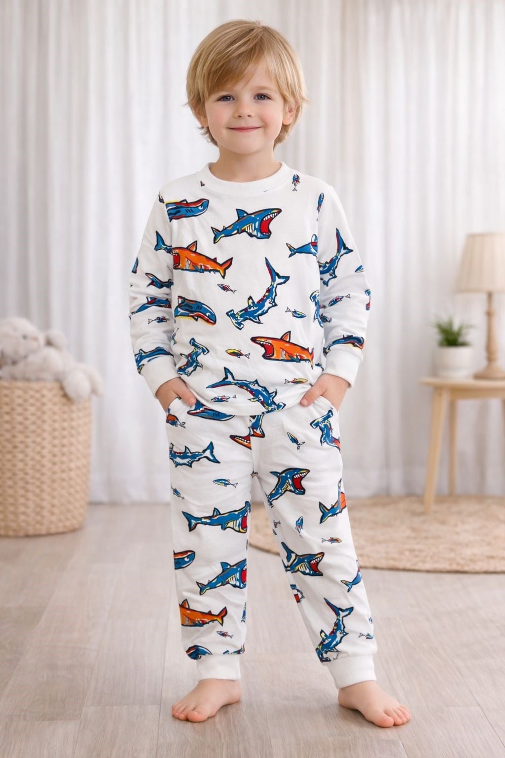 SHARK ERKEK ÇOCUK PİJAMA TK. GK124