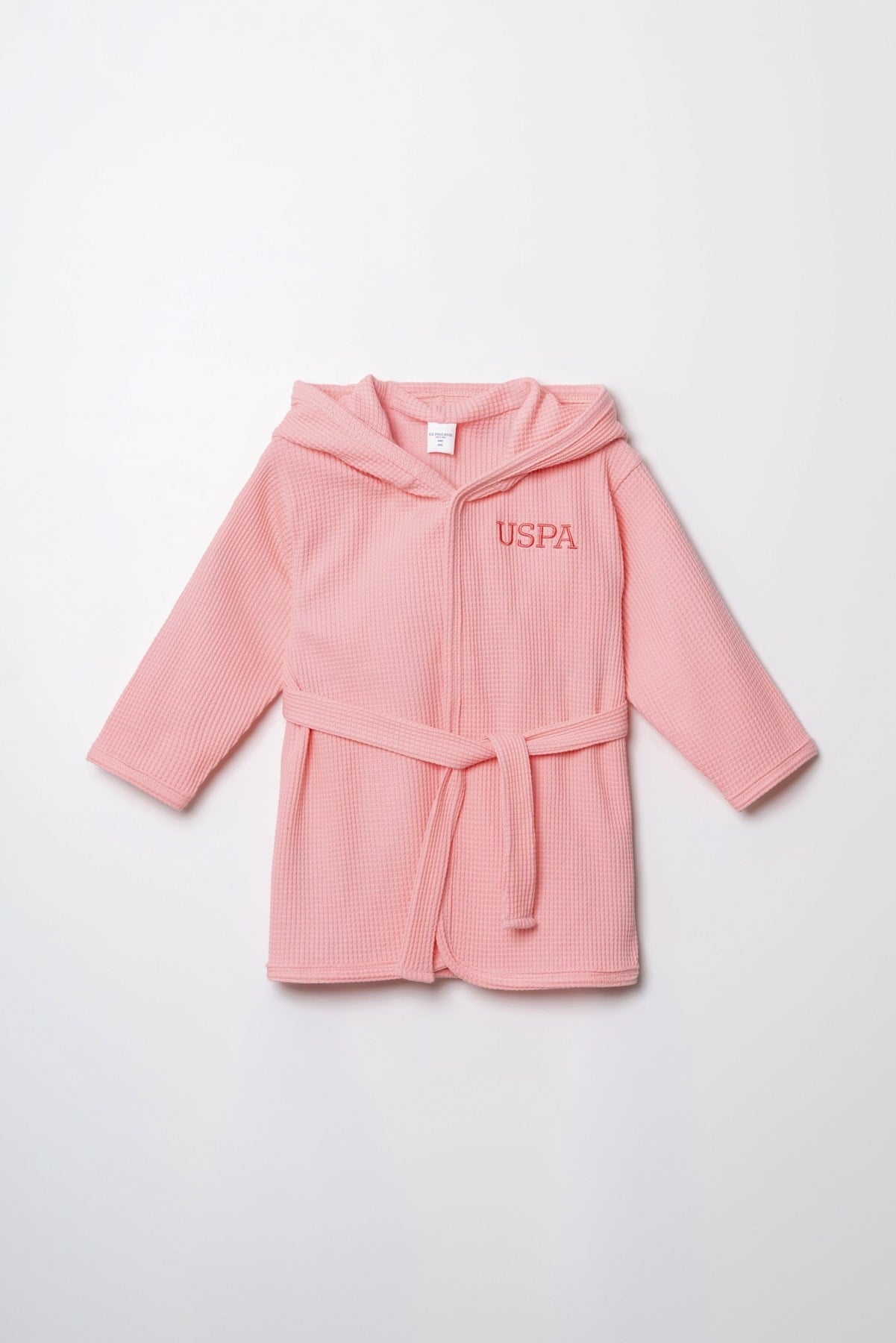 U.s Polo Assn Erkek Bebek Kapüşonlu Bornoz PEMBE
