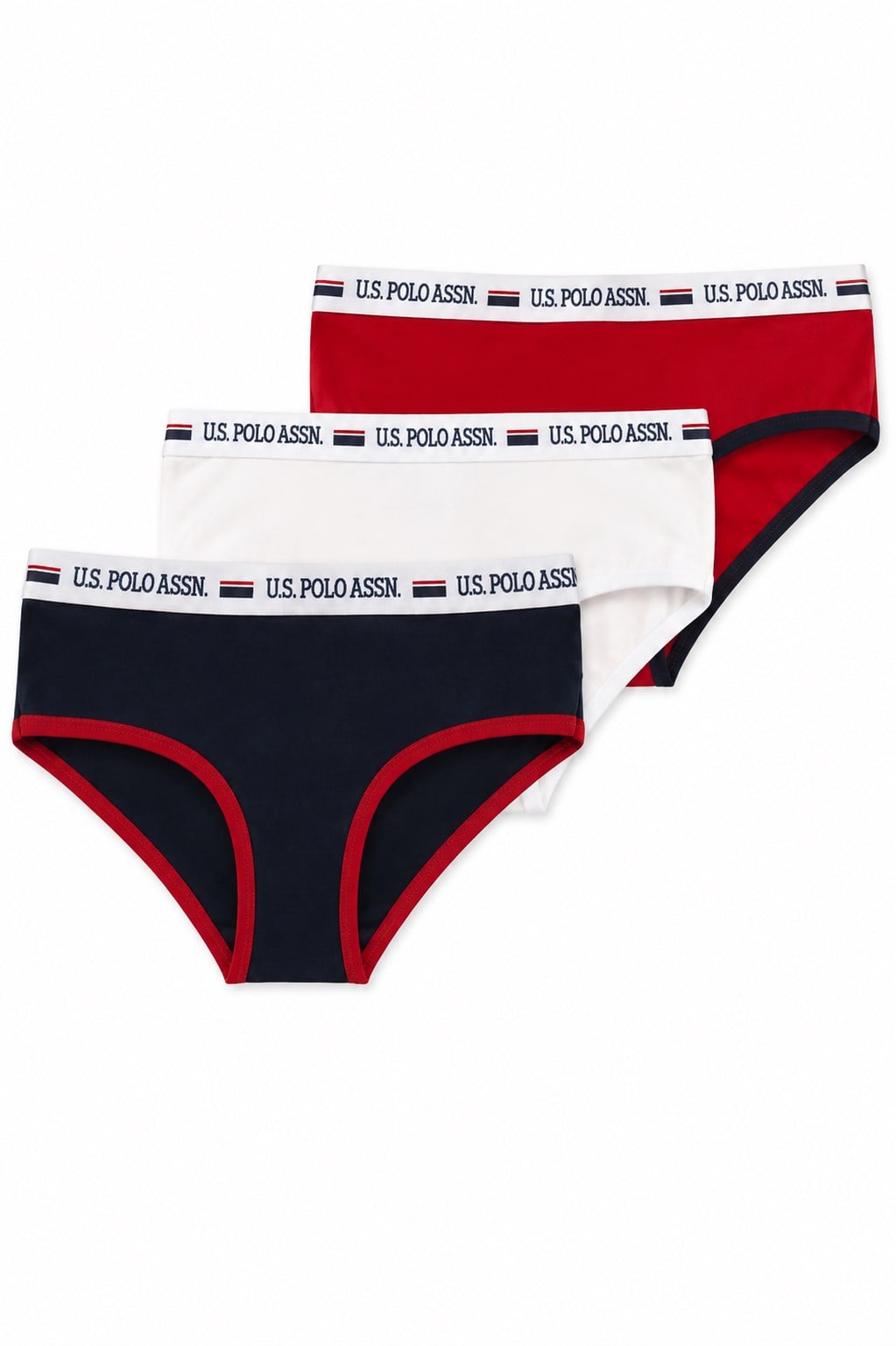 U.s Polo Assn Kız Çocuk 3'Lü Külot 3-14 Yaş NAVY