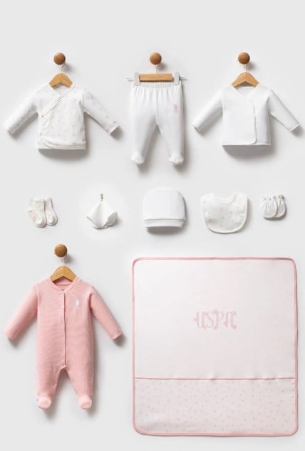 U.S.POLO ASSN KIZ BEBEK HASTANE ÇIKIŞI 10LU SET USB2700