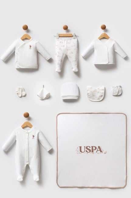 U.S.POLO ASSN KIZ BEBEK HASTANE ÇIKIŞI 10LU SET USB2704