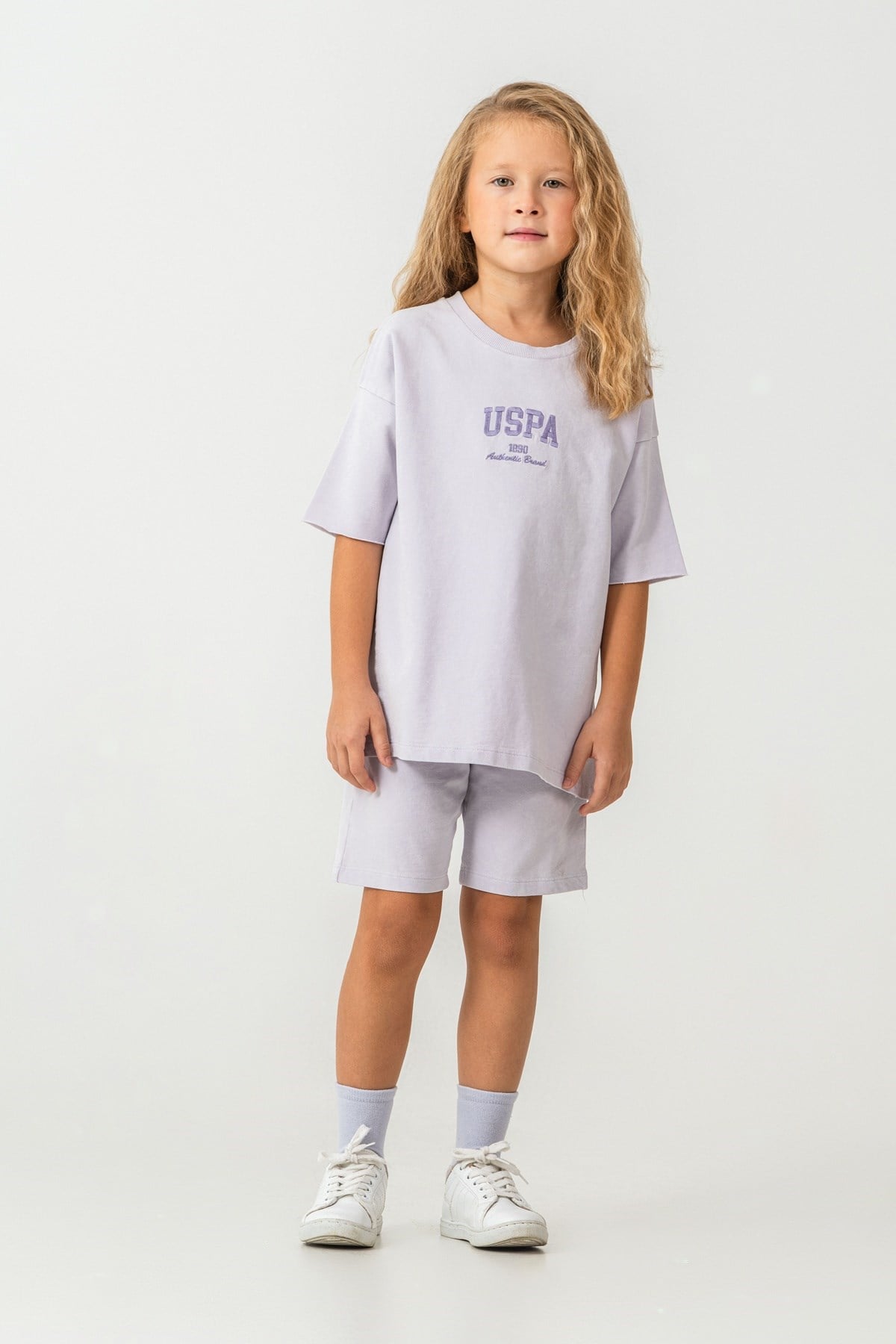 US2530-G KIZ GARSON BERMUDA TAKIM