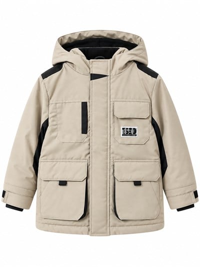 U.s Polo Assn Erkek Çocuk Kapüşonlu Kışlık Mont TAŞ