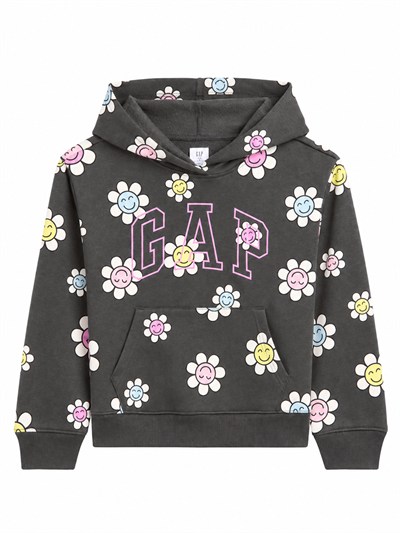 Gap Kız Çocuk Çiçek Gülücük Baskı Sweatshirt SMILEY FACE