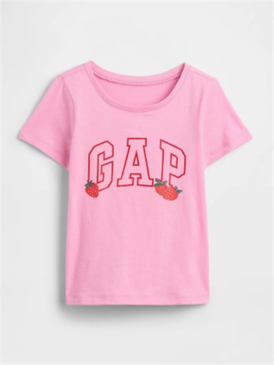 Gap Kız Bebek Grafik Baskı Kısa Kollu Tişört 6 Ay -5 Yaş PEMBE