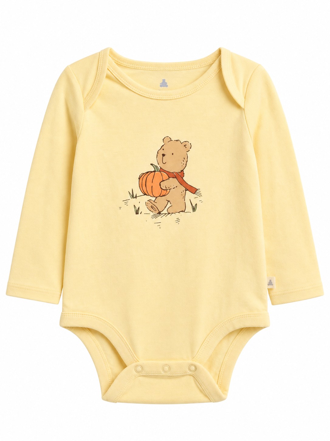 Gap Erkek Bebek Ayı Baskı Tulum AÇIK SARI