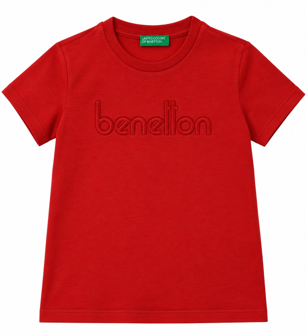 United Colors of Benetton Erkek Çocuk Kabartma Logolu Tişört ORANJ