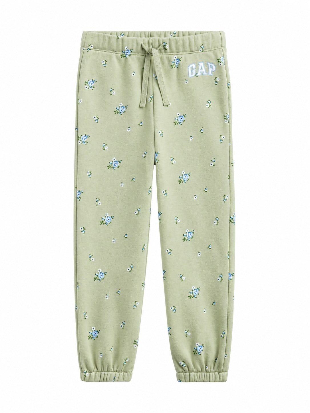 GAP Kız Çocuk Yeşil Mini Desenli Beli Lastikli Logolu Jogger Eşofman Altı ADAÇAYI