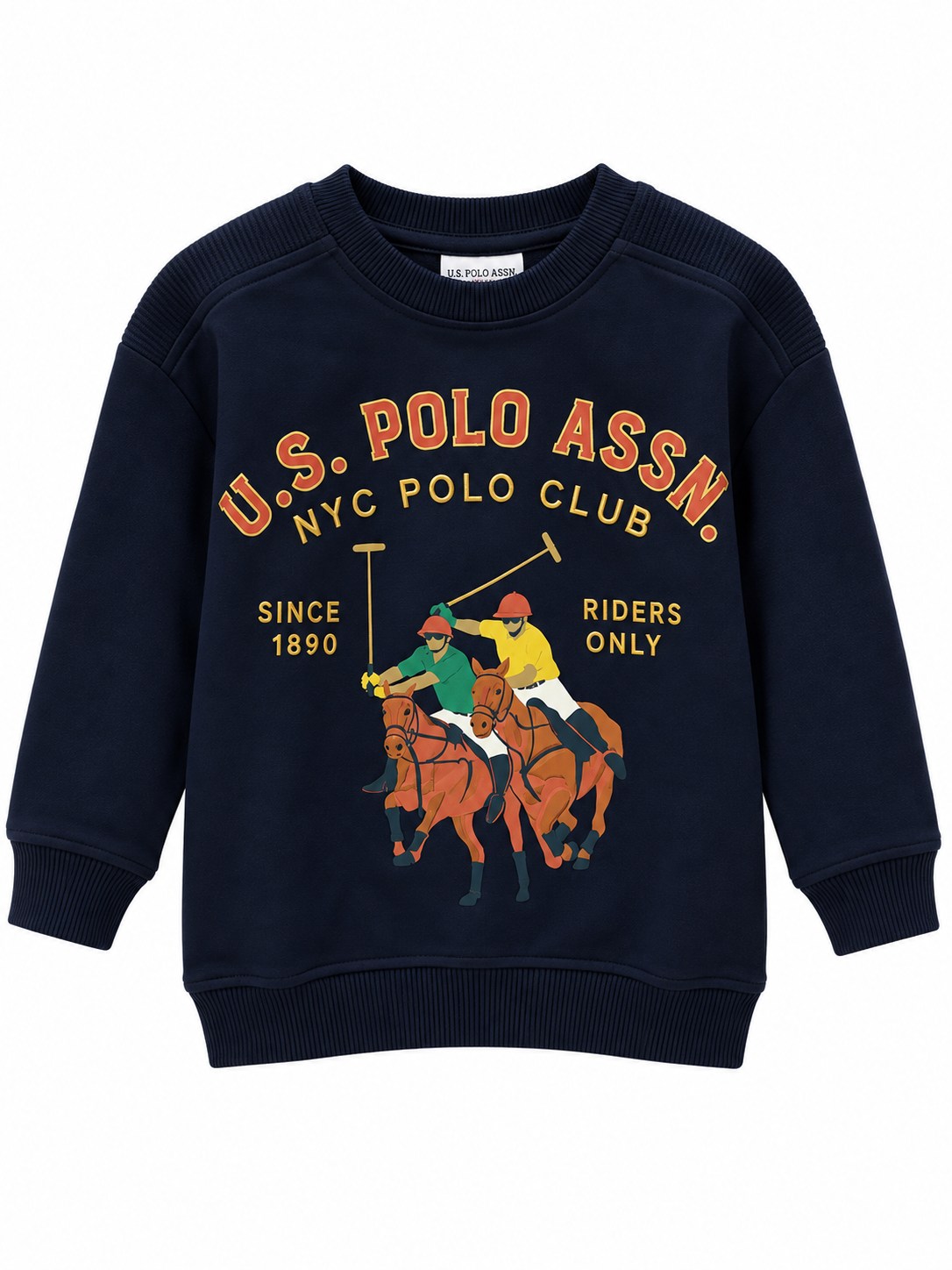 U.S. Polo Assn. Lisanslı Erkek Çocuk NYC Polo Club Sweatshirt LACİVERT