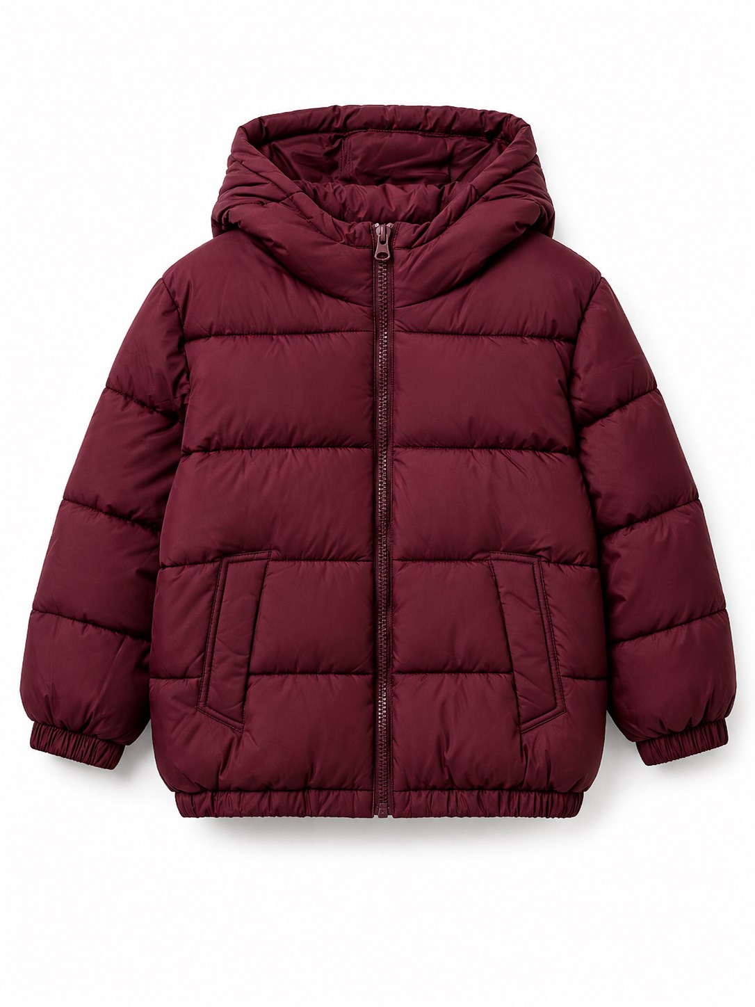 Benetton Çocuk Düz Şişme Mont 6-14 Yaş BORDO