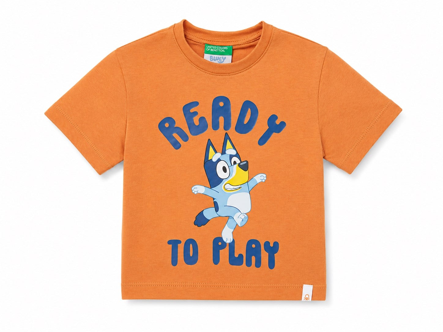 Benetton Erkek Bebek Bluey Baskılı  Tişört 12 Ay 6 Yaş TURUNCU