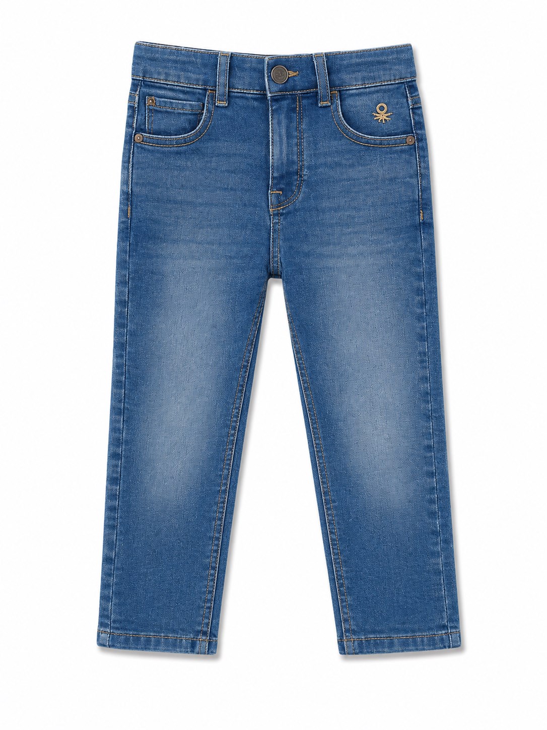 Benetton Erkek Bebek Denim Pantolon LACİVERT - CAMEL