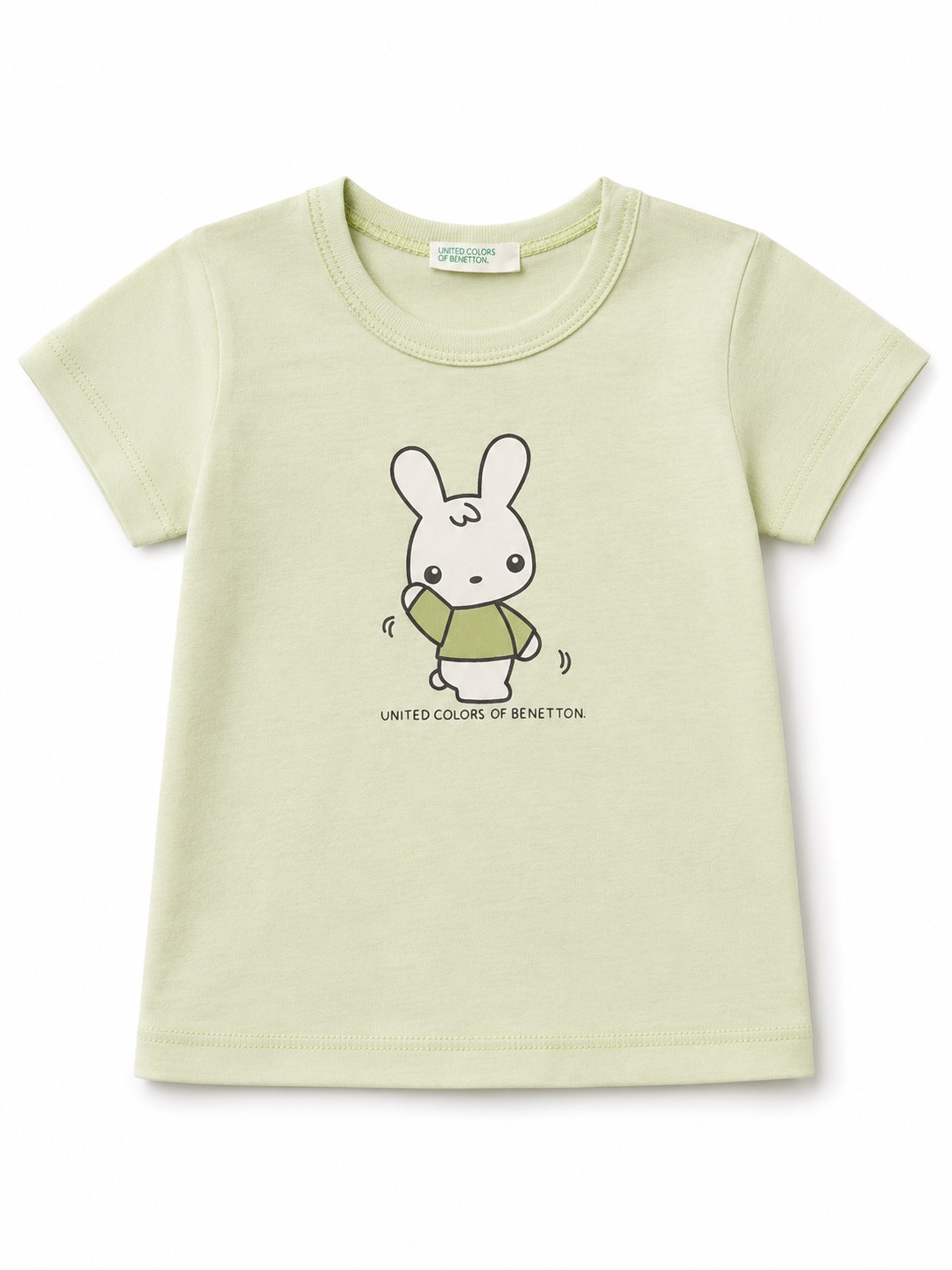 Benetton Erkek Bebek Kısa Kollu Baskı Detaylı Tişört 12 Ay 6 Yaş AÇIK YEŞİL