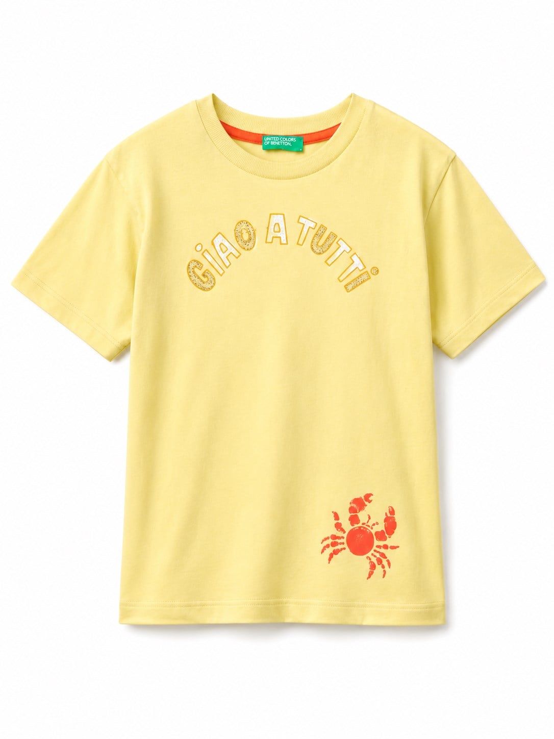 Benetton Erkek Bebek Yengeç Baskılı Tişört 12 Ay 6 Yaş YEŞİL