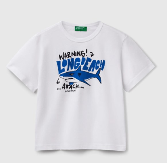 BENETTON ERKEK ÇOCUK 3I1XG10IJ BENETTON TİŞÖRT GKB0054 BEYAZ