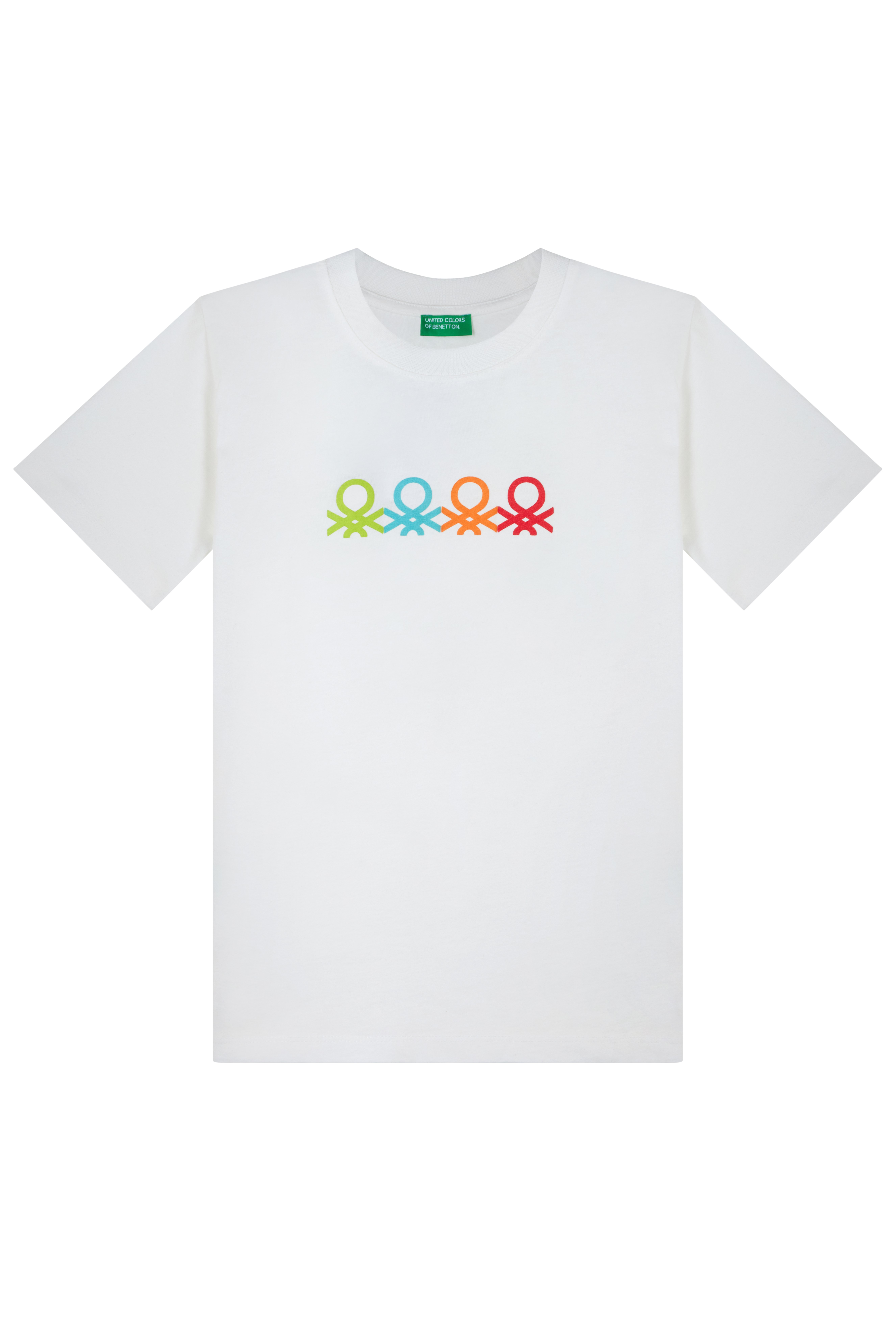Benetton Erkek Çocuk Baskılı Tişört 4-8 Yaş BEYAZ