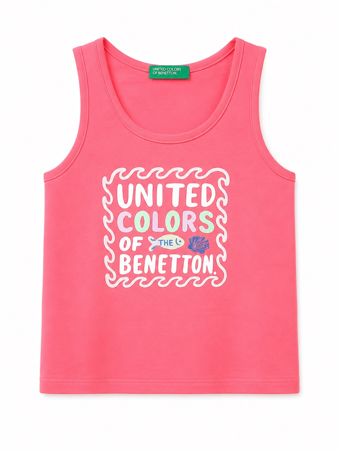 Benetton Kız Çocuk Baskı Kolsuz T-Shirt SOMON