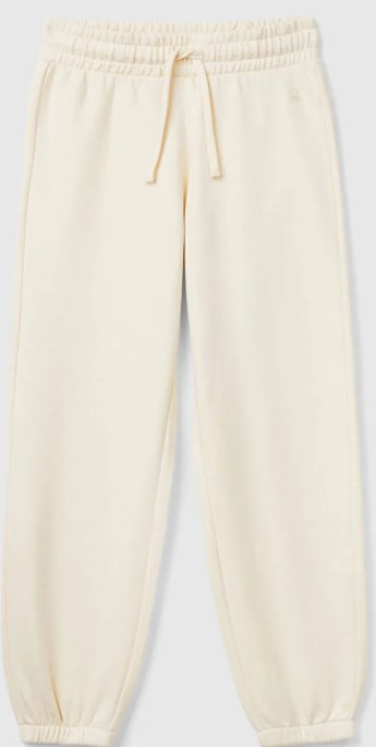 Benetton Kız Çocuk Beli Lastikli Basic Eşofman Altı 6-14 Yaş KREM