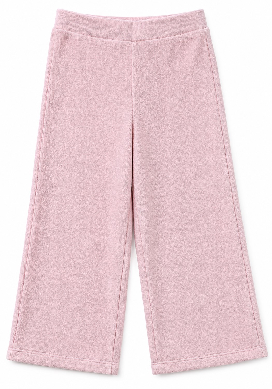 Benetton Kız Çocuk Beli Lastikli Geniş Paça (Wide Leg) Rahat Örme Pantolon 0-6 Yaş LİLA