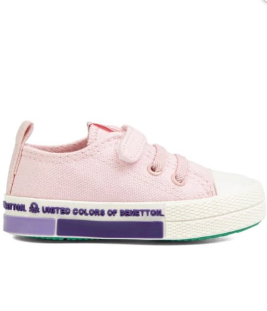 Benetton Kız Çocuk Taban Yazılı Converse Ayakkabı 22-25 PEMBE