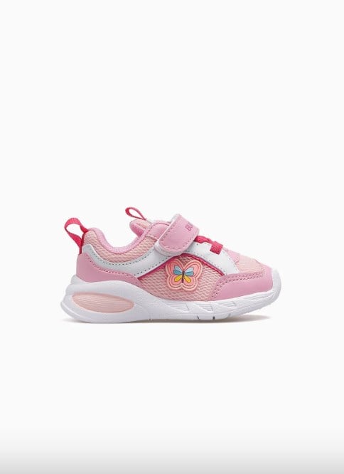Buckheadi Çocuk Cırt Cırtlı Karakter Baskılı  Sneaker Ayakkabı 19-25 BEYAZ - PEMBE