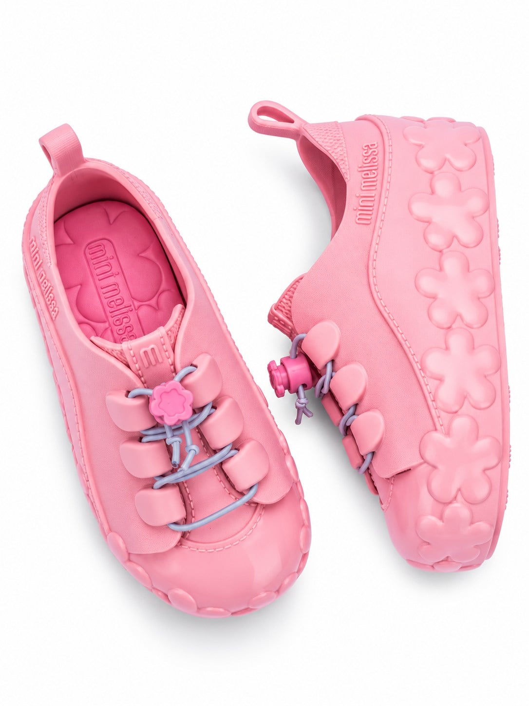 Mini Melissa Çiçek Detay Bağcıklı Ayakkabı PEMBE