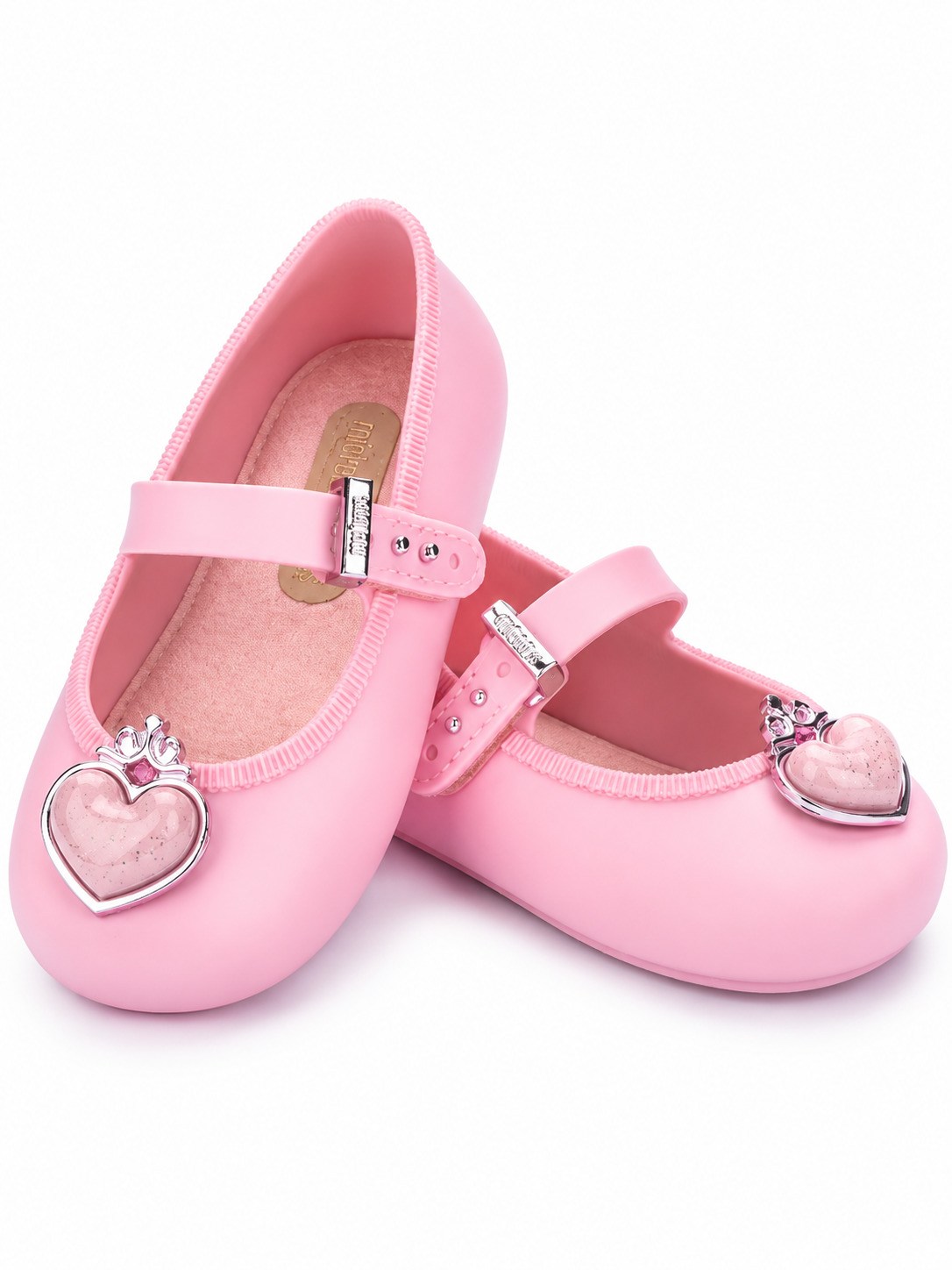 Mini Mellissa Kız Çocuk Kalpli Babet Ayakkabı PEMBE