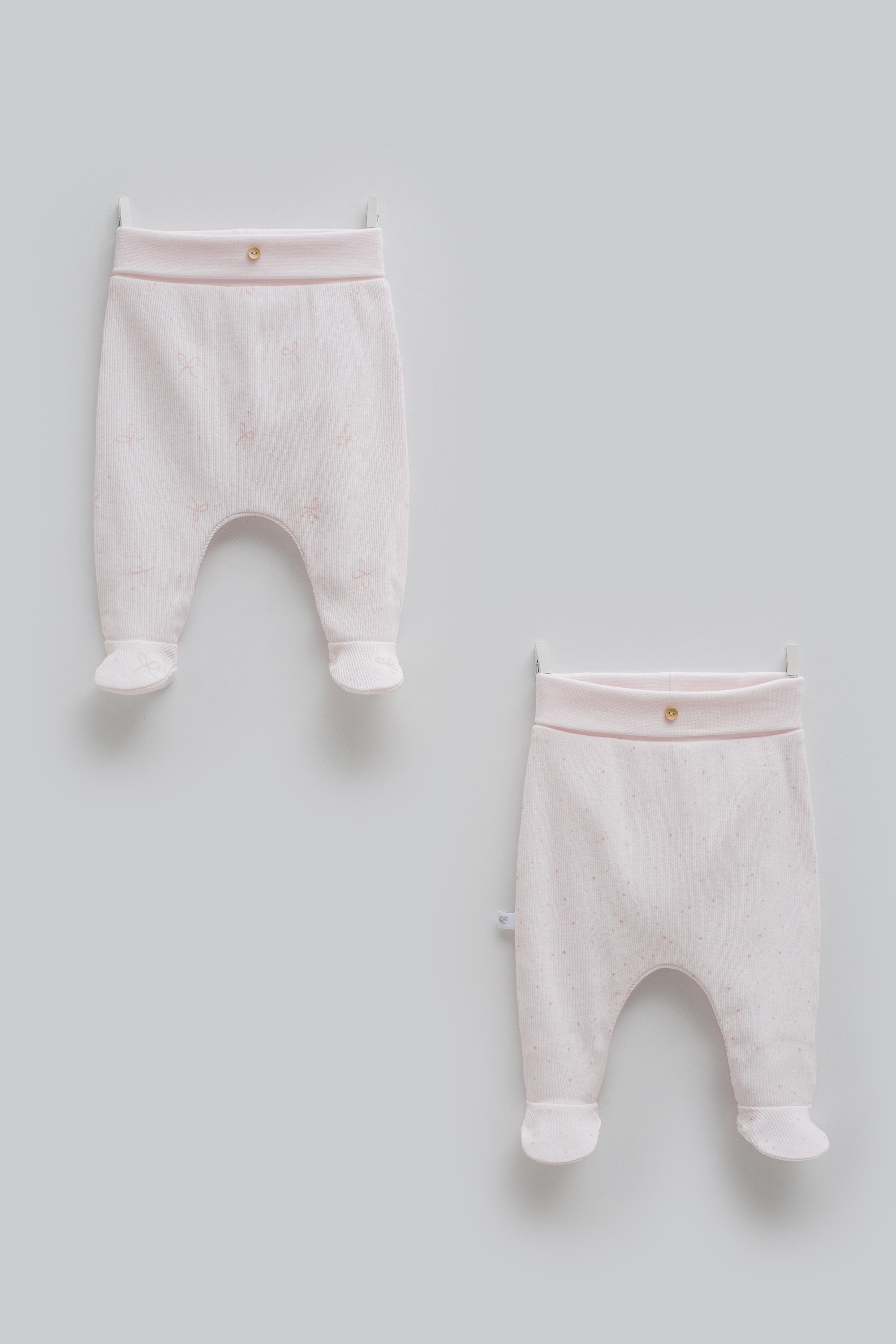 Caramell Kız Bebek Patikli Pantolon 0-9 Ay PEMBE