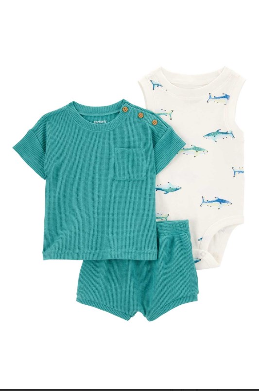 ERKEK ÇOCUK 1S464110 SHARK 3LÜ SET GKS0038