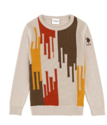 ERKEK ÇOCUK DİKEY ÇİZGİ DETAY TRİKO KAZAK GK5161