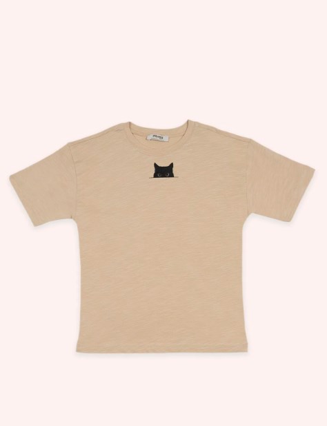 ERKEK ÇOCUK MO. KEDİLİ KISA KOLLU TSHIRT GK7043