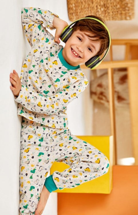 ERKEK ÇOCUK ROAR DİNO BASKI PİJAMA TAKIMI GK2204