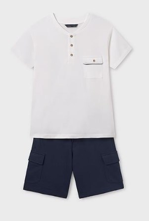 ERKEK GENÇ 6676 HENLEY 2Lİ BERMUDA SET GKM0342