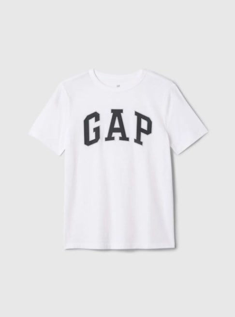 Gap Çocuk Logo Baskı Kısa Kollu Basic Tişört 4-16 Yaş BEYAZ