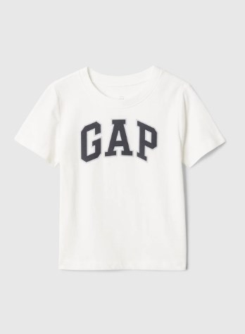 Gap Erkek Bebek Bisiklet Yaka Basic Baskılı Kısa Kol Tişört 1-5 Yaş BEYAZ