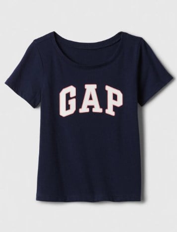 Gap Kız Bebek Arma Baskı Kısa Kollu Tişört 1-5 Yaş LACİVERT