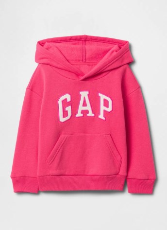 Gap Kız Bebek Cepli Kapşonlu Logo Sweatshirt 1-5 Yaş PEMBE