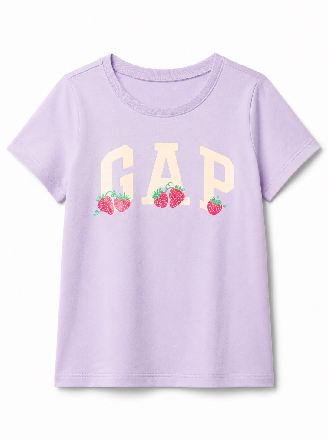 Gap Kız Bebek Kısa Kollu Çilek Detaylı Tişört 12 Ay 12 Yaş MOR