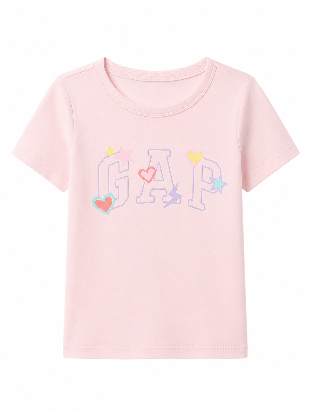 Gap Kız Çocuk Kısa Kollu Yazı Baskılı Tişört 12 Ay 12 Yaş PEMBE