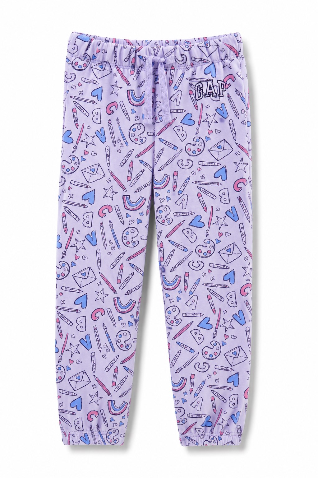 GAP Kız Çocuk Resim Desenli Pamuklu Jogger Eşofman Altı 1-6 Yaş ORKİDE