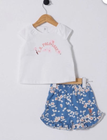 KIZ BEBEK 2391 ÇİÇEK DETAY 2Lİ TAKIM GKP0049