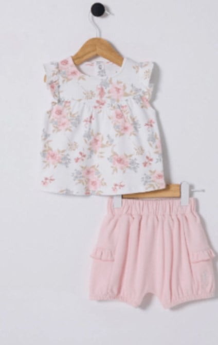 KIZ BEBEK 2419 ÇİÇEK DETAY 2Lİ TAKIM  GKP0032