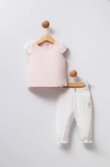 KIZ BEBEK 2453 ALT ÇİÇEK DETAYLI 2Lİ TAKIM GKP0016